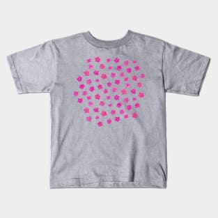 Delicate pink watercolour flowers with spots Kids T-Shirt